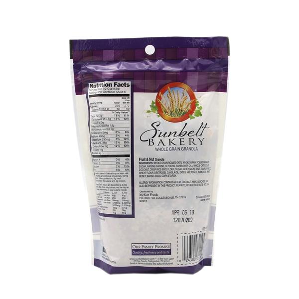 Sunbelt Bakery Fruit & Nut Whole Grain Granola with Raisins, Dates & Almonds HyVee Aisles