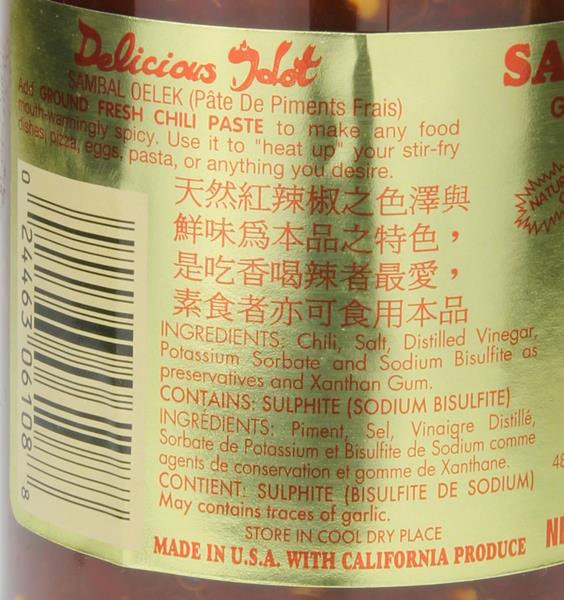 Huy Fong Chili Paste, Fresh, Ground, Sambal Oelek HyVee Aisles