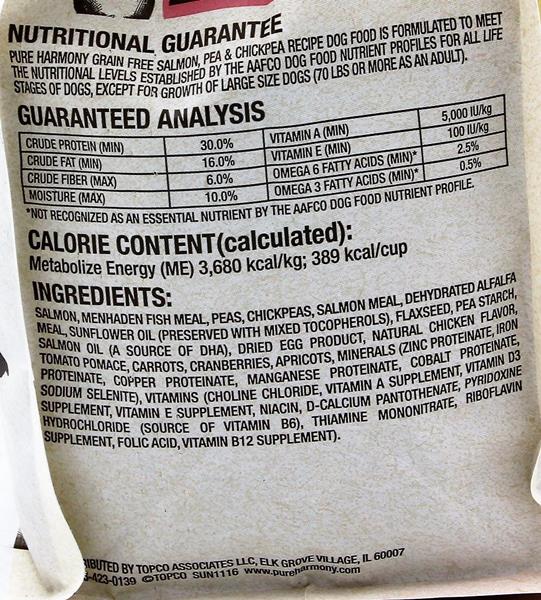 Pure Harmony Grain Free Salmon Pea & Chickpea Recipe Dry Dog Food Hy