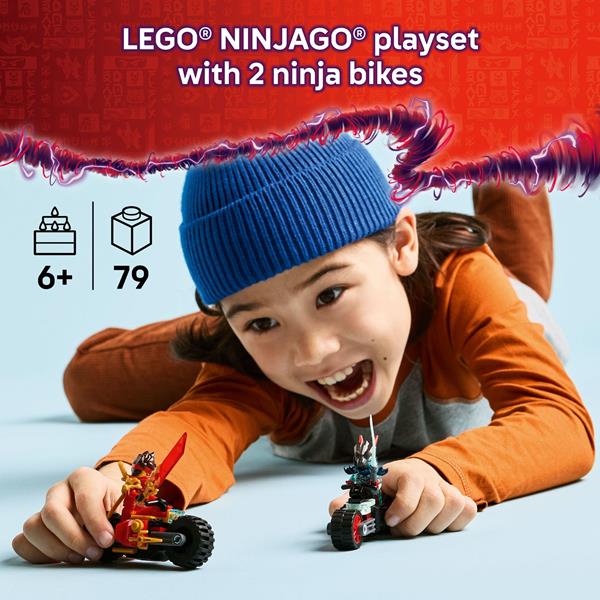 LEGO NINJAGO Kai's Motorcycle Speed Race Kids Toy 71838, 79 Pieces