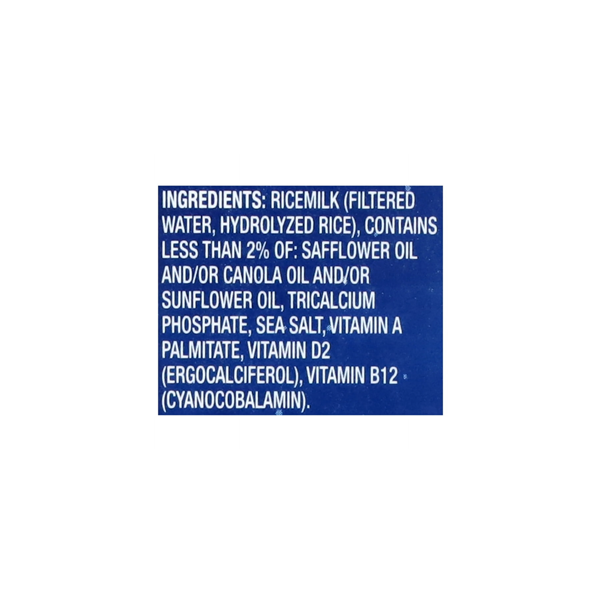 Rice Dream Original Enriched Lactose Free Gluten Free Rice Drink