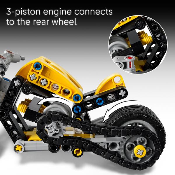 LEGO Technic Yellow Motorcycle Toy 42225 | Hy-Vee Aisles Online